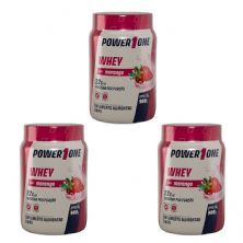 Kit 3X Whey Protein Concentrado 100% - 900g Morango - Power1One