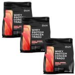 Kit 3X Whey Protein Concentrado - 1800g Refil Chocolate Branco - Dux Nutrition