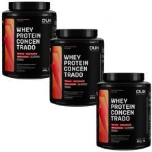 Kit 3X Whey Protein Concentrado - 450g Chocolate - Dux Nutrition
