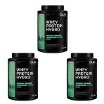 Kit 3X Whey Protein Hydro - 900g Chocolate - Dux Nutrition