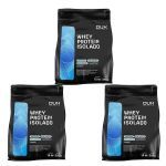 Kit 3X Whey Protein Isolado - 1800g Refil Cappuccino - Dux Nutrition