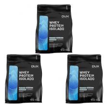 Kit 3X Whey Protein Isolado - 1800g Refil Coco - Dux Nutrition