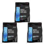 Kit 3X Whey Protein Isolado - 1800g Refil Morango - Dux Nutrition
