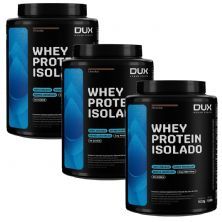 Kit 3X Whey Protein Isolado - 900g Chocolate - Dux Nutrition