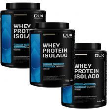 Kit 3X Whey Protein Isolado - 900g Coco - Dux Nutrition