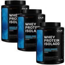Kit 3X Whey Protein Isolado - 900g Cookies - Dux Nutrition