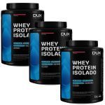 Kit 3X Whey Protein Isolado - 900g Morango - Dux Nutrition
