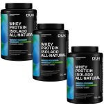 Kit 3X Whey Protein Isolado All Natural - 900g Baunilha - Dux Nutrition