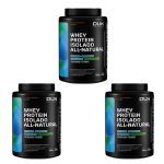 Kit 3X Whey Protein Isolado All Natural - 900g Chocolate - Dux Nutrition