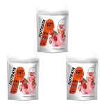 Kit 3X Whey Protein Npro - 900g Refil Morango - Nutrata