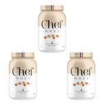 Kit 3X Whey Protein Sem Lactose - 907g Caramelo Salgado - Chef Whey