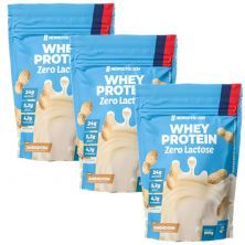Kit 3X Whey Protein Zero Lactose - 900g Refil Amendoim - NewNutrition