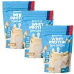 Kit 3X Whey Protein Zero Lactose - 900g Refil Amendoim - NewNutrition