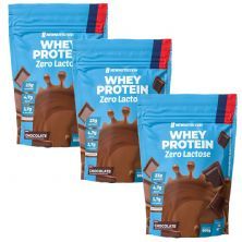 Kit 3X Whey Protein Zero Lactose - 900g Refil Chocolate - NewNutrition