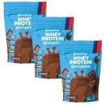 Kit 3X Whey Protein Zero Lactose - 900g Refil Chocolate - NewNutrition