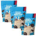 Kit 3X Whey Protein Zero Lactose - 900g Refil Cookies and Cream - NewNutrition