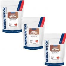 Kit 3X Whey Protein Zero Lactose - 900g Refil Morango - NewNutrition