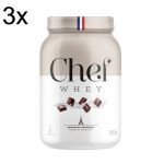Kit 3X Whey Protein Zero Lactose - 907g Mousse de Chocolate - Chef Whey
