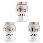 Kit 3X Whey Protein Zero Lactose - 907g Mousse de Chocolate - Chef Whey