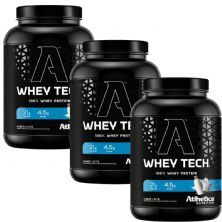 Kit 3X Whey Tech - 900g Leite - Atlhetica Nutrition