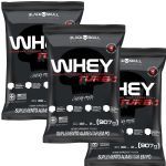Kit 3X Whey Turbo - 907g Refil Baunilha - Black Skull