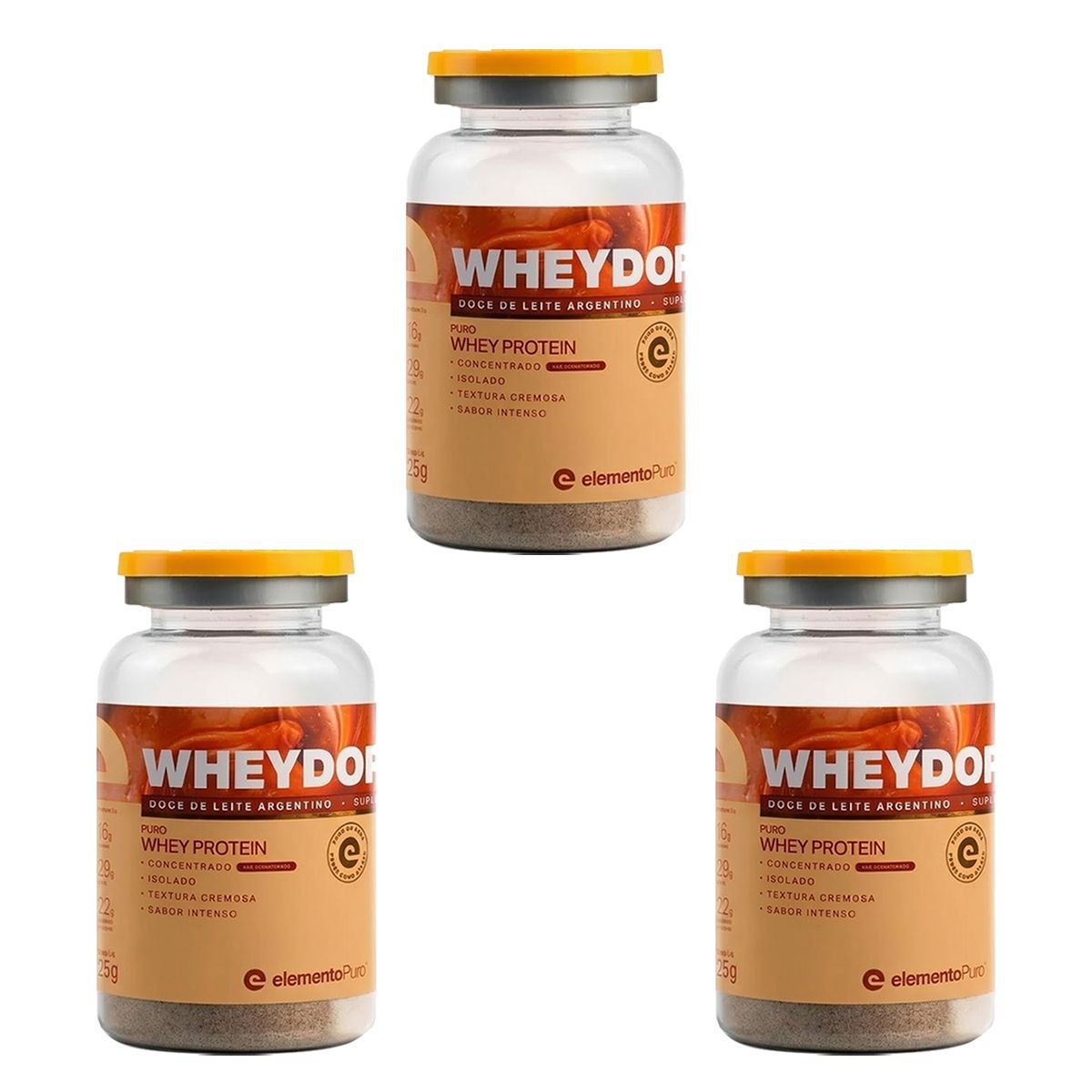 Kit 3X WheyDop X Monodose - 25g Doce de Leite Argentino - ElemantoPuro