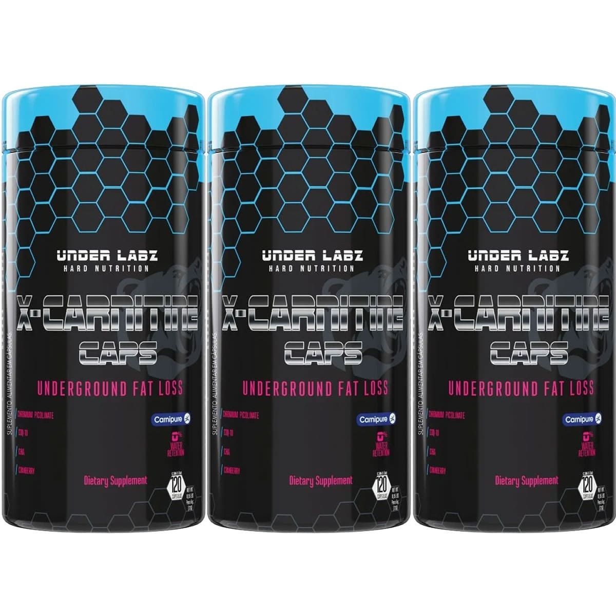 Kit 3X X-Carnitine - 120 C�psulas - Under Labz