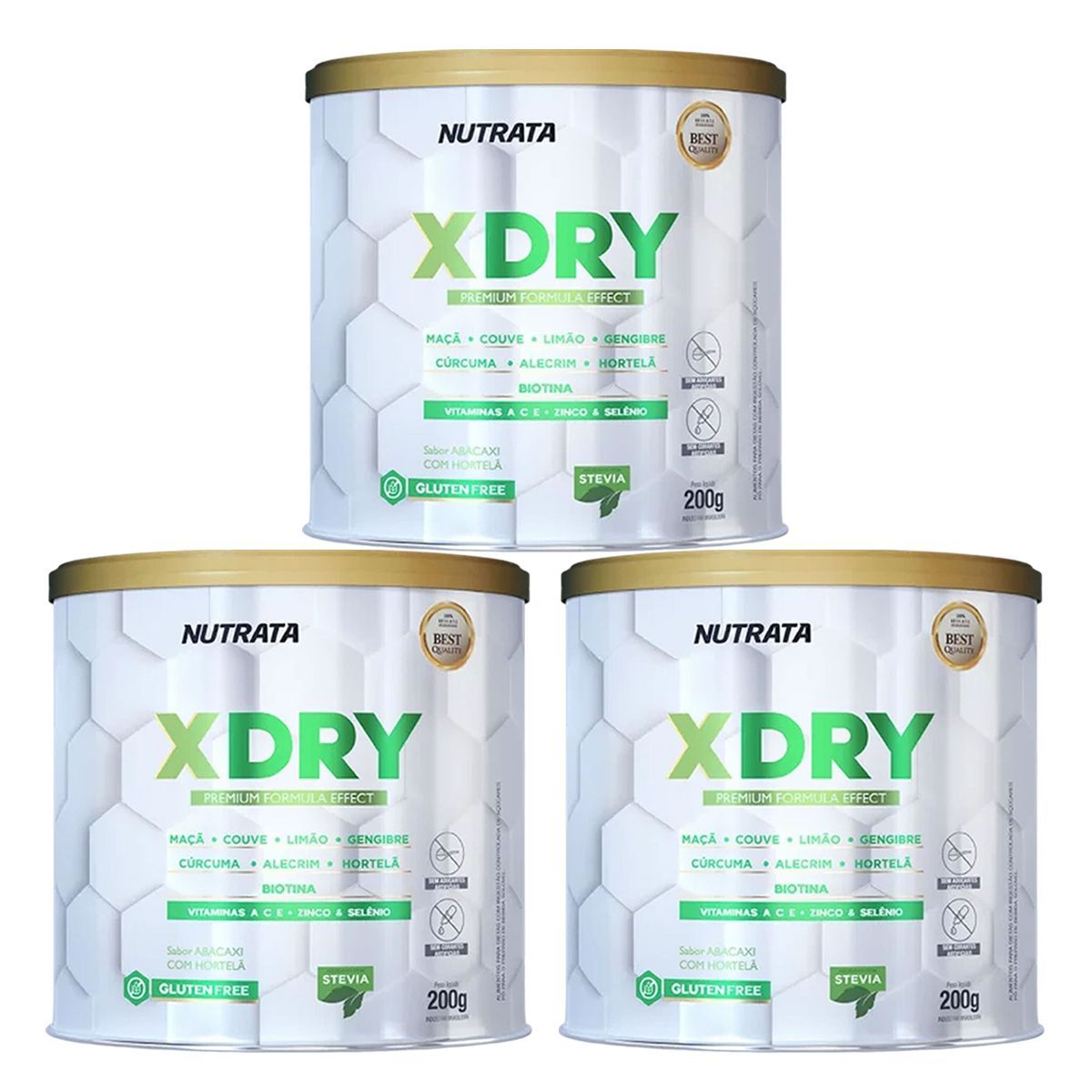Kit 3X X-Dry - 200g Abacaxi com Hortel� - Nutrata