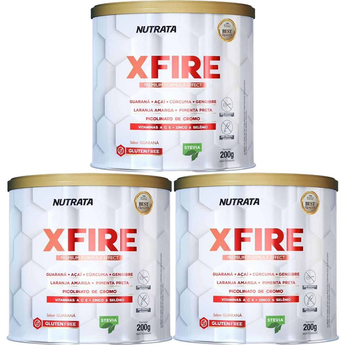 Kit 3X X-Fire - 200g Guaran� - Nutrata