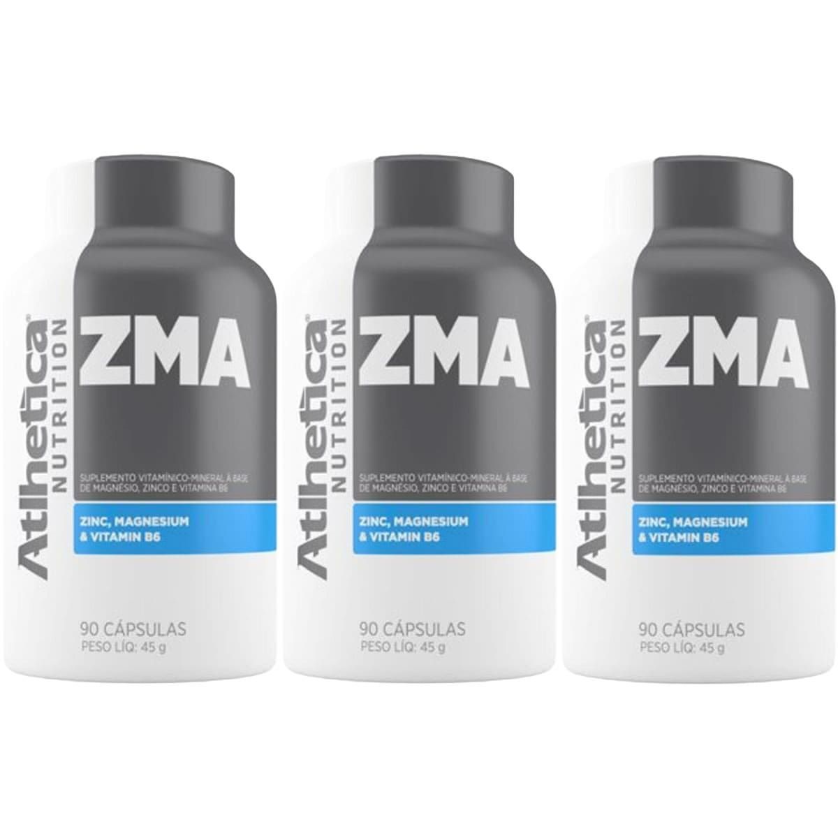 Kit 3X ZMA Evolution Series - 90 C�psulas - Atlhetica Nutrition