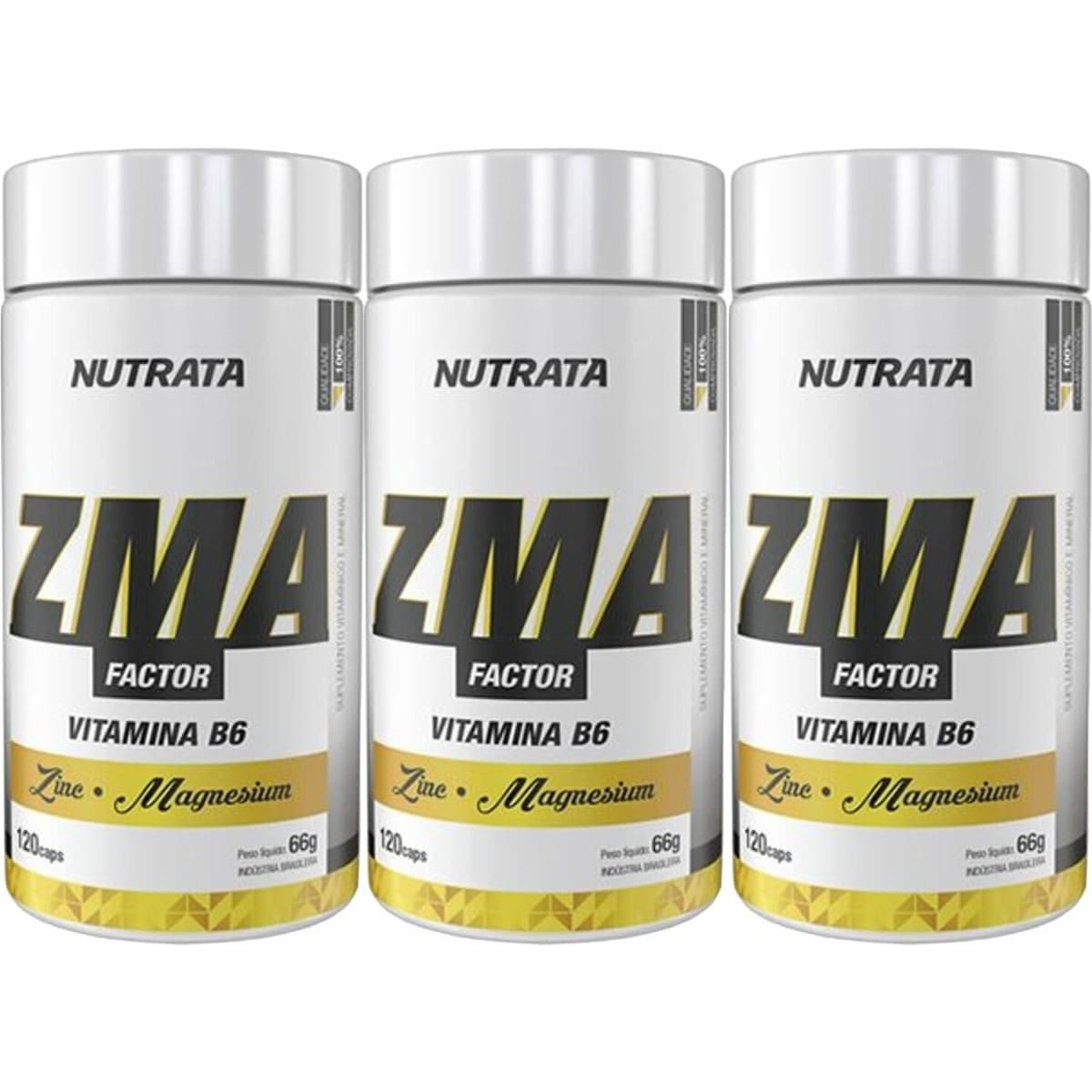 Kit 3X ZMA Factor - 120 C�psulas - Nutrata