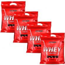 Kit 4 Nutri Whey Protein - Refil Morango 907g - Integralm�dica