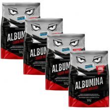 Kit 4X Albumina - 500g Morango - Prote�na Pura