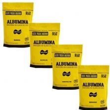 Kit 4X Albumina - 500g Refil Morango, Baunilha, Chocolate e Banana - Naturovos