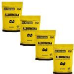 Kit 4X Albumina - 500g Refil Morango, Baunilha, Chocolate e Banana - Naturovos