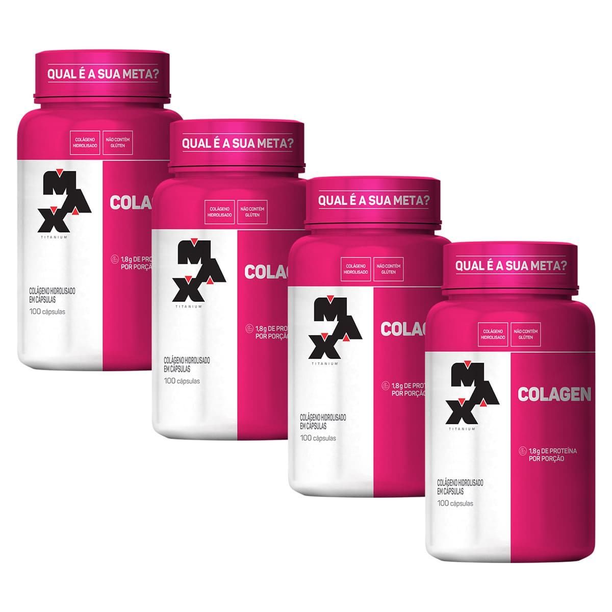 Kit 4X Colagen - 100 C�psulas - Max Titanium