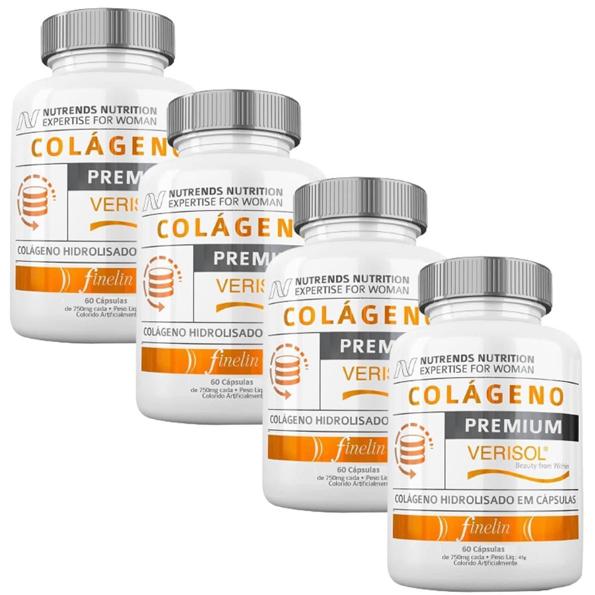 Kit 4X Col�geno Verisol Premium - 60 C�psulas - Nutrends