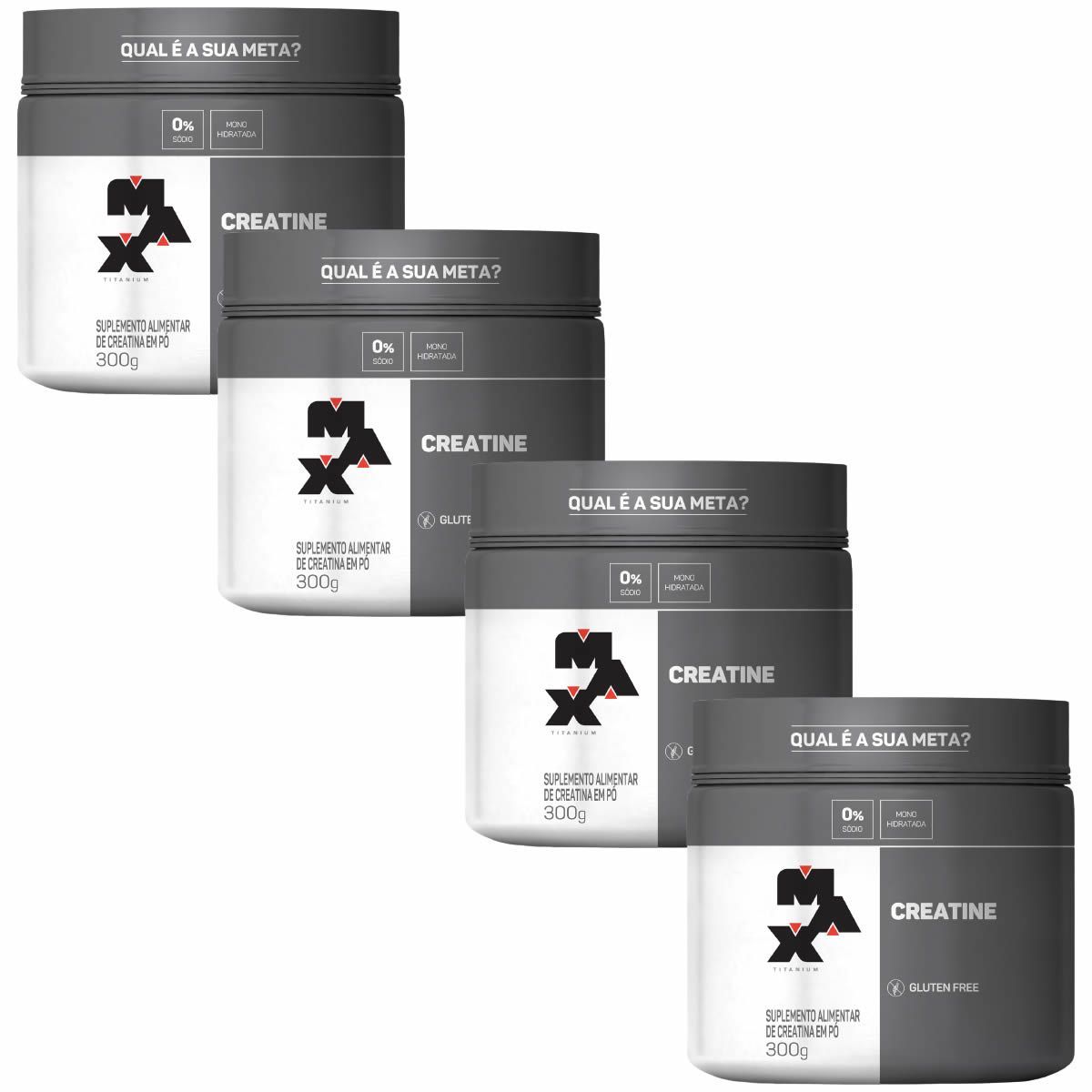 Kit 4X Creatine - 300g - Max Titanium
