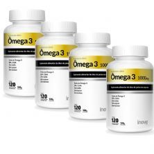 Kit 4X �mega 3 1000mg - 120 C�psulas - Inove Nutrition