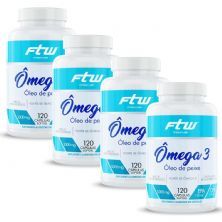 Kit 4X �mega 3 - 120 C�psulas - Fitoway