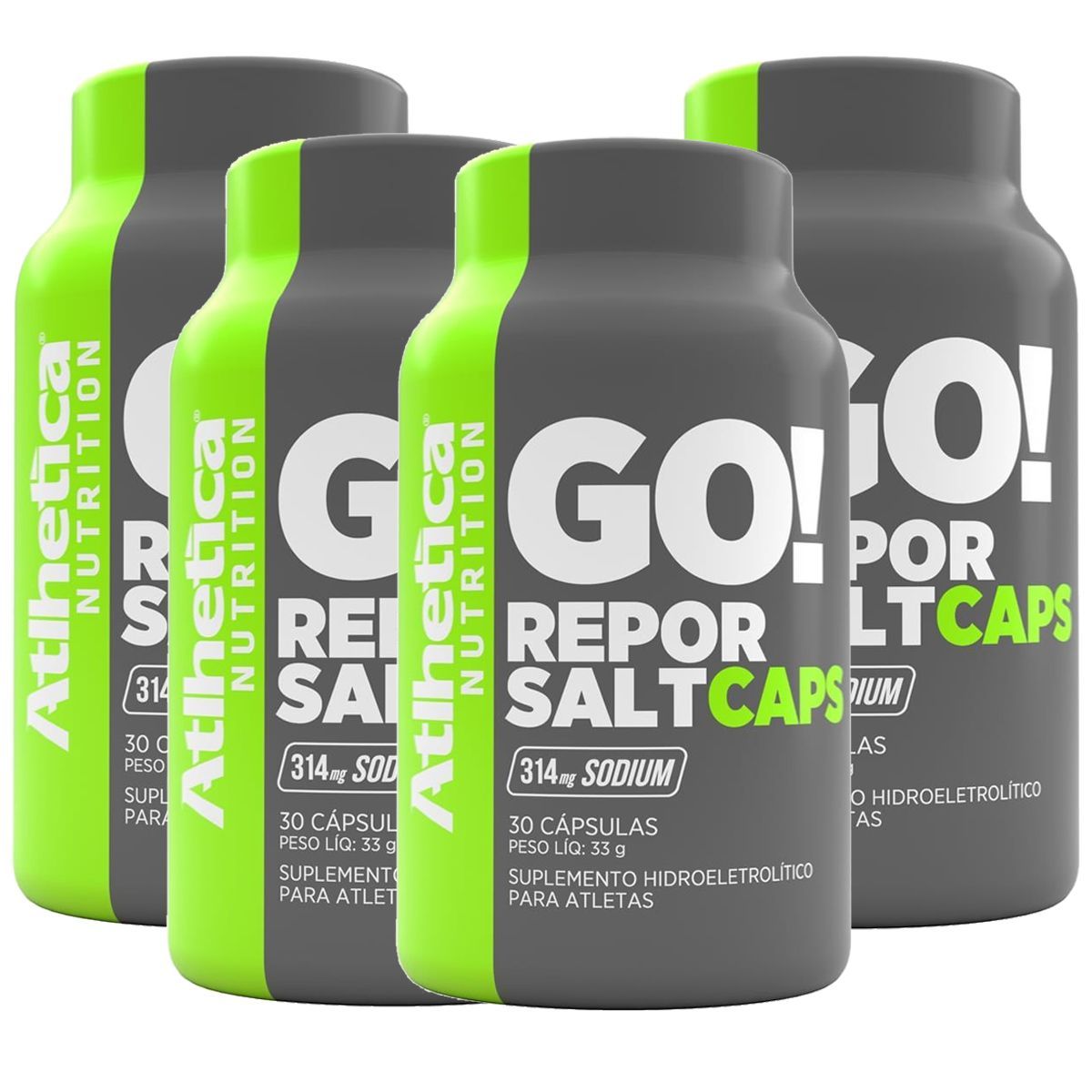 Kit 4x Repor Salt Caps Endurance Series - 30 C�psulas - Atlhetica Nutrition