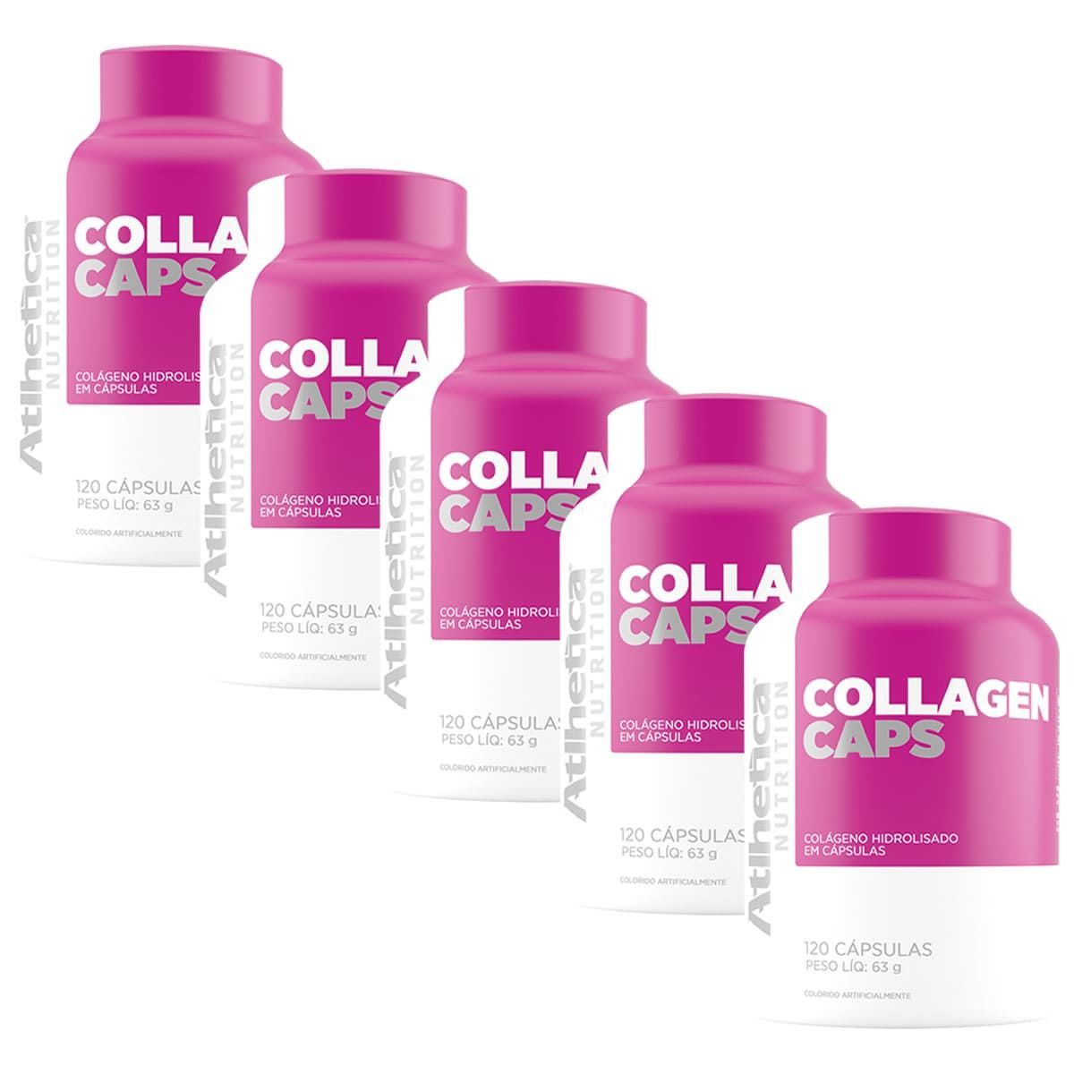 Kit 5 Collagen Caps Ella Series - 120 C�psulas - Atlhetica Nutrition