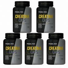 Kit 5 Creatina Monohidratada Pura - 180 C�psulas - Probi�tica