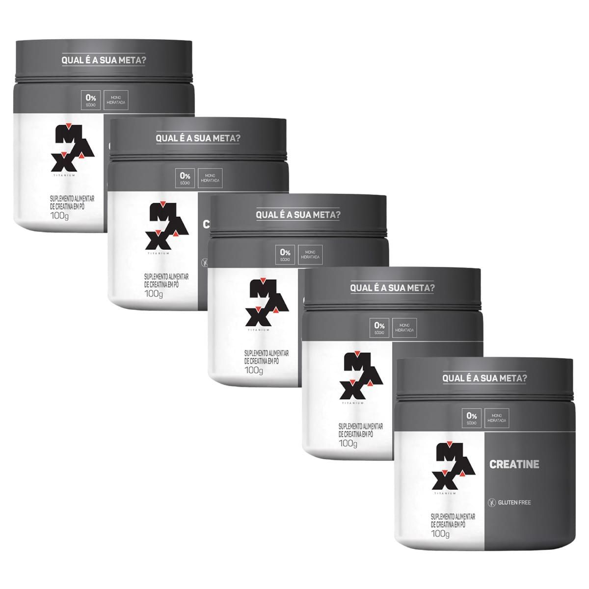 Kit 5 Creatine - 100g - Max Titanium