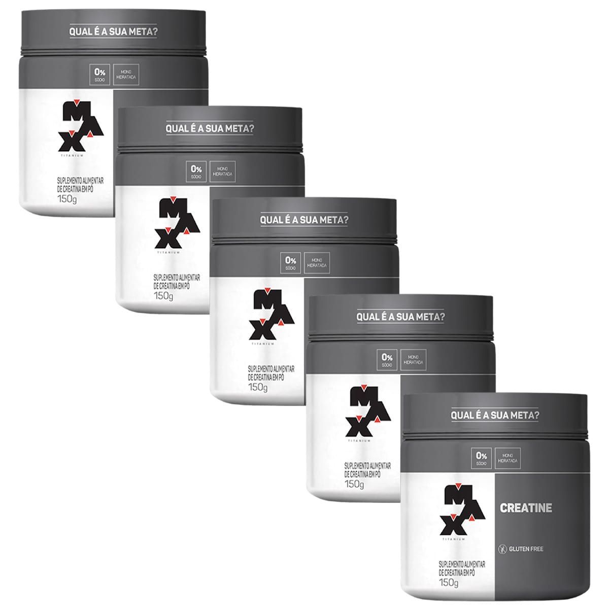 Kit 5 Creatine - 150g - Max Titanium