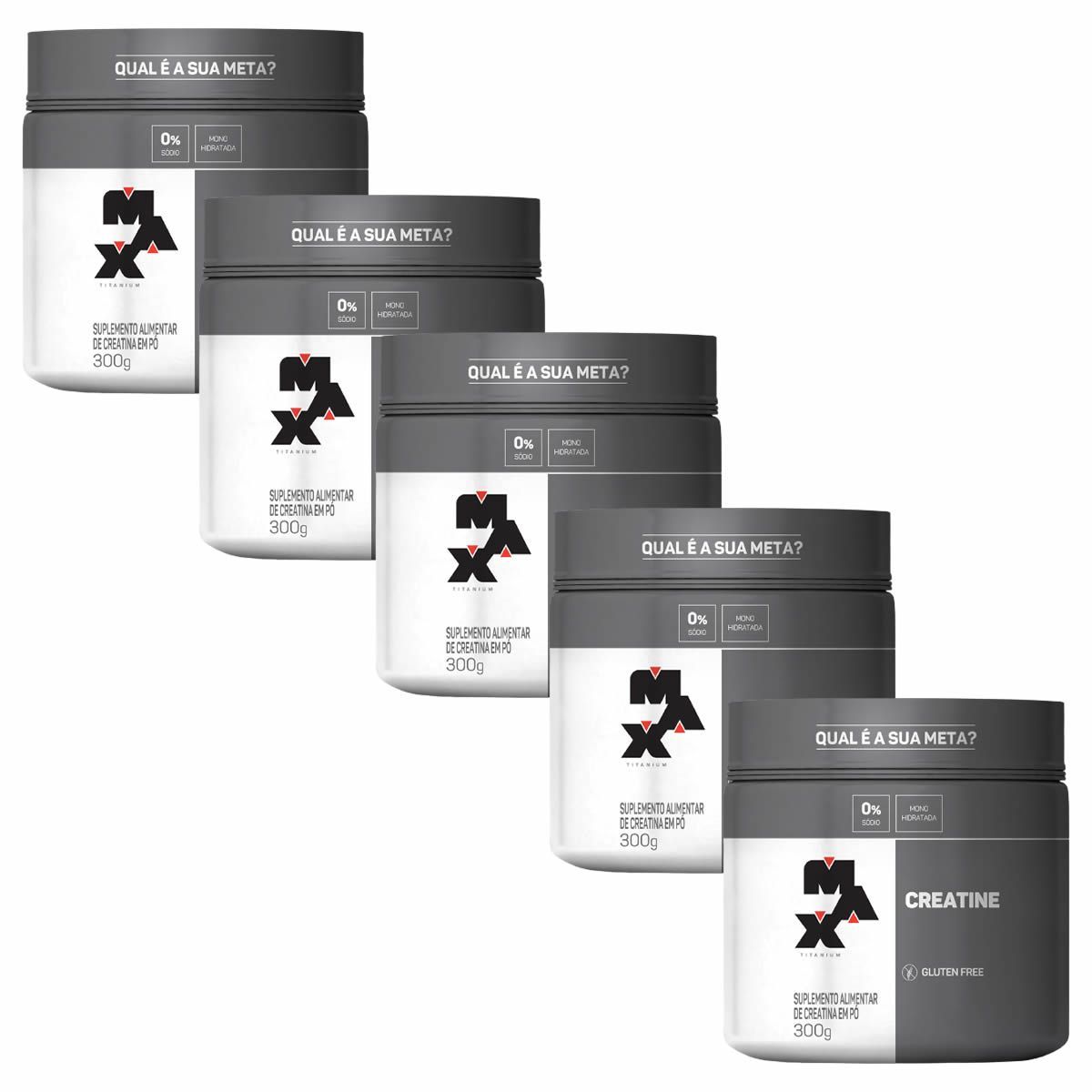 Kit 5 Creatine - 300g - Max Titanium