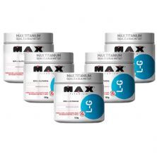 Kit 5 Glutamina L-G - 150g - Max Titanium