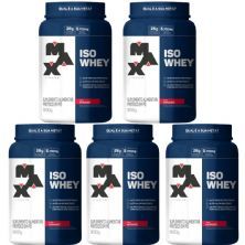 Kit 5 Iso Whey - 900g Morango - Max Titanium