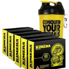 Kit 5 Kimera Thermo - 60 comprimidos + Coqueteleira 500ml c/ 3 compartimentos - Iridium Labs