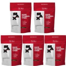 Kit 5 Mass Titanium 17500 - 3000g Refil Chocolate - Max Titanium